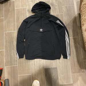 Adidas Originals Men's Half-Zip Hooded Windbreaker Jacket